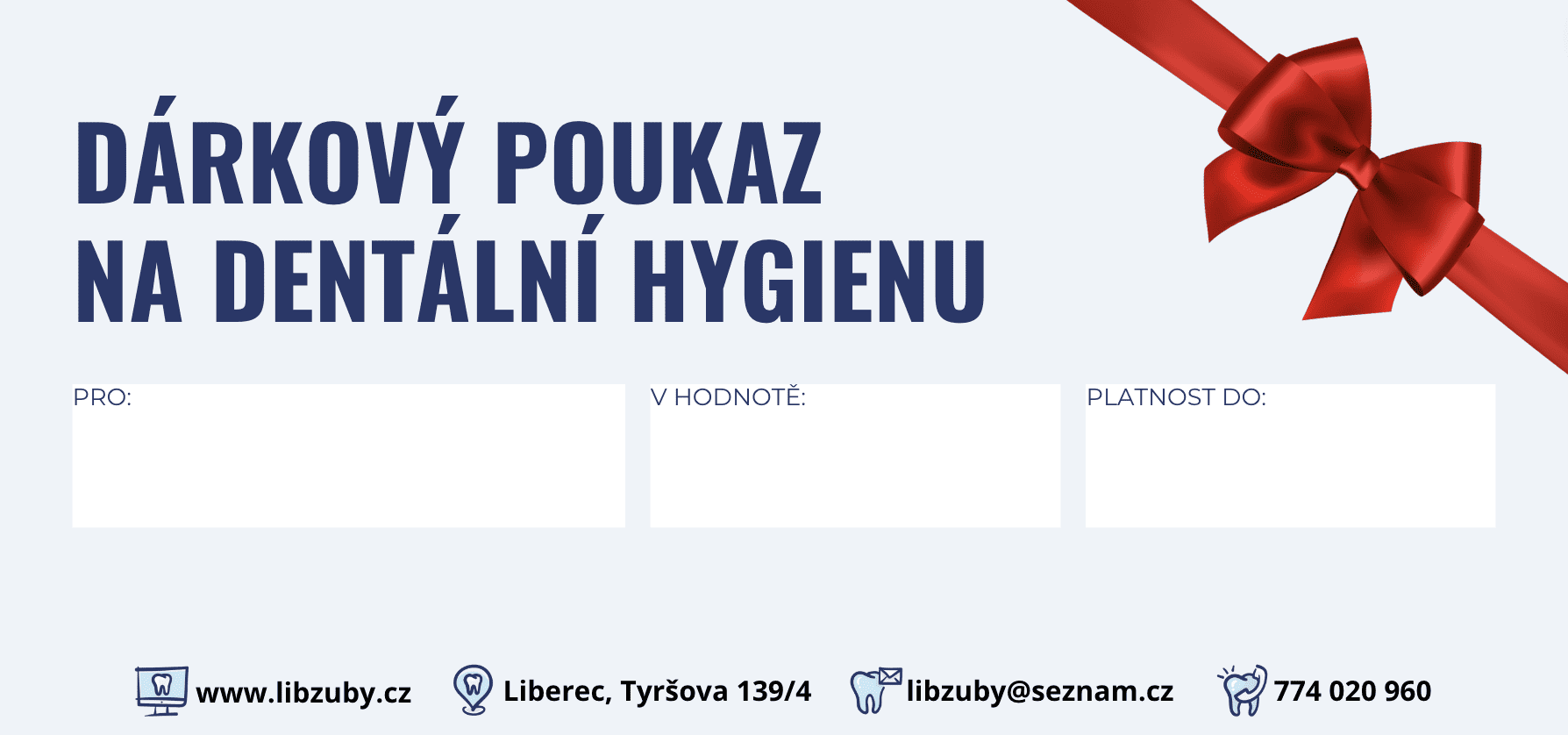 Libzuby dárkový poukaz